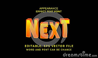 Font text style appearance effect Vector Illustration