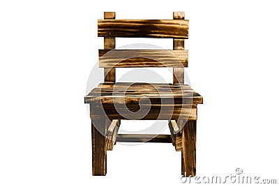 Font view of wooden chair Stock Photo