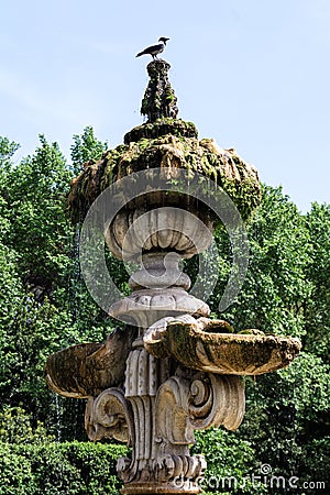 One of fontains in Villa Doria Pamphili Stock Photo