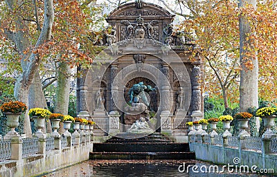 Fontaine de Medicis, Jardin du Luxembourg, Paris. Stock Photo