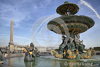 Fontaine des Mers, Paris Stock Photo