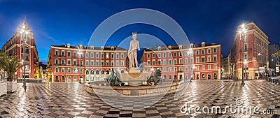 Fontaine du Soleil on Place Massena square in Nice, France Stock Photo