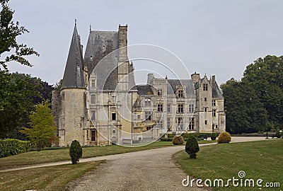 Fontaine-Henry Castle Stock Photo