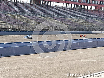 Fontana, California USA - Nov. 8, 2018: Mazda Race car at Auto Club Speedway Pit Lane Editorial Stock Photo