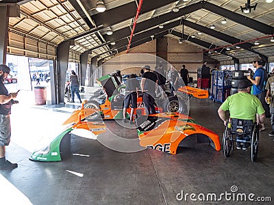 Fontana, California USA - Nov. 8, 2018: Vintage Mazda Race Car at Sevenstock 21 automotive enthusiast event and festival at Auto Editorial Stock Photo