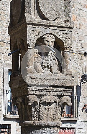 Fontana del Fuso. Vitorchiano. Lazio. Italy. Stock Photo