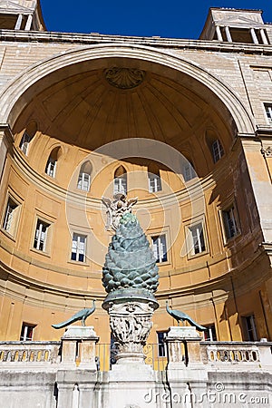 Fontana della Pigna - Vatican Rome Editorial Stock Photo