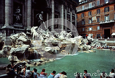 Fontana di Trevi Editorial Stock Photo