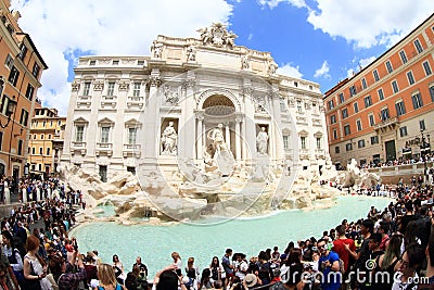 Fontana di Trevi Editorial Stock Photo