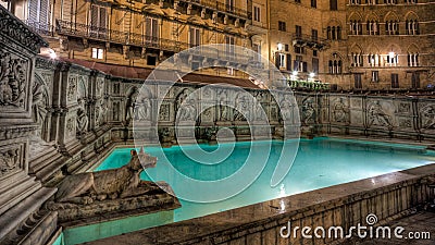 Fonte Gaia, Siena, Italy - HDR Stock Photo