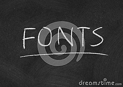 Fonts Stock Photo