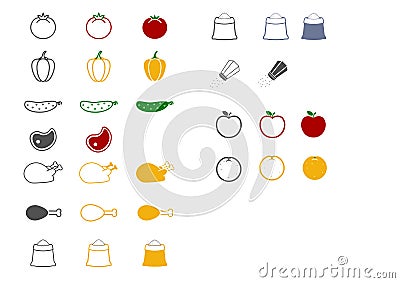 Food icons Vector Illustration