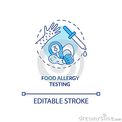 Food allergy testing concept icon Vector Illustration