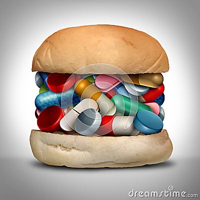 Food As Medicine Cartoon Illustration