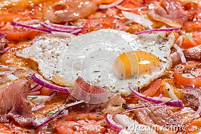 Food background, hot macro pizza Stock Photo