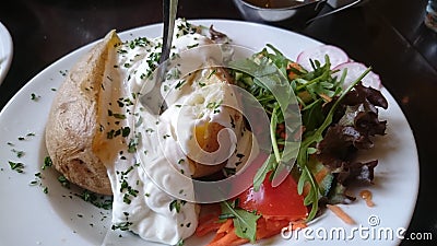 food baked potatoe Stock Photo