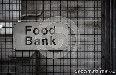 Food Bank Sign Stock Photo