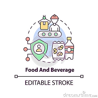Food and beverage concept icon Vector Illustration