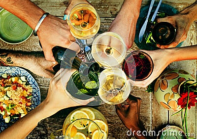 Food Beverage Party Meal Drink Concept Stock Photo