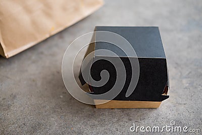 Food box, packaging for hamburger Stock Photo