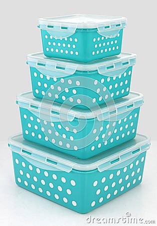 Food boxes storage Stock Photo