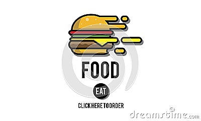 Food Burger Dining Eating Nourishment Concept Stock Photo