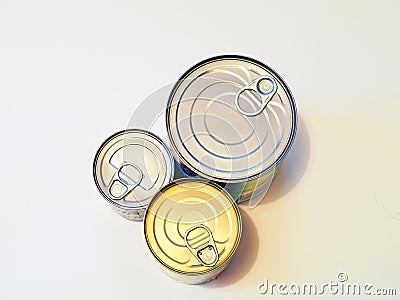 Food cans Stock Photo