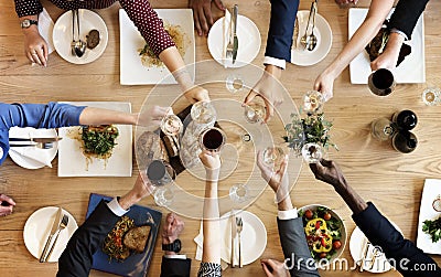 Food Catering Cuisine Culinary Gourmet Party Cheers Concept Stock Photo