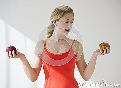 Food choices Stock Photo