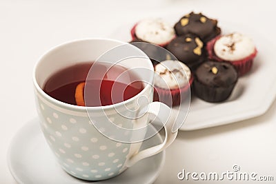 Food : Close up of luxury, small cupcakes. 8 Stock Photo