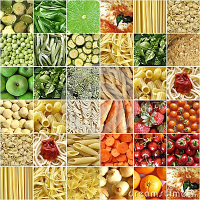 Food collage Stock Photo