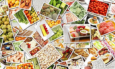 Food Collage Stock Photo