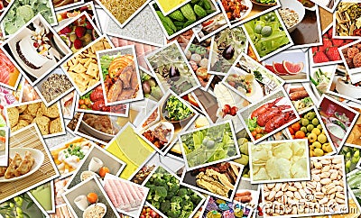 Food Collage Stock Photo