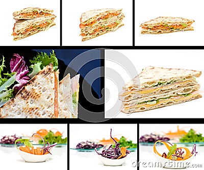 Food collage Stock Photo