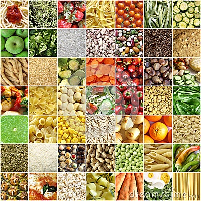 Food collage Stock Photo
