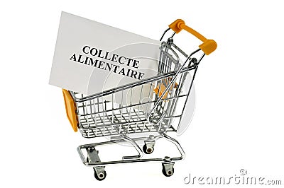 Food collection trolley Stock Photo
