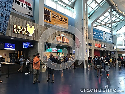 Food Concourse at Tropicana Field, St. Petersburg, Florida Editorial Stock Photo