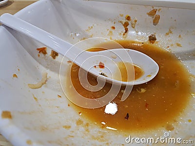 Food consumed Stock Photo