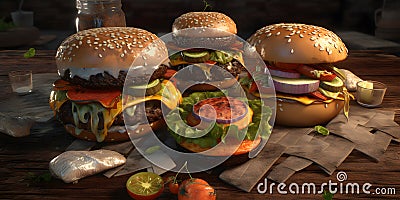 food cooking recipe chef delicious Hyper-realistic textur three created with generative AI Stock Photo