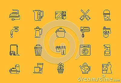 Food Cooking Tools, Home Appliance Vector Illustration