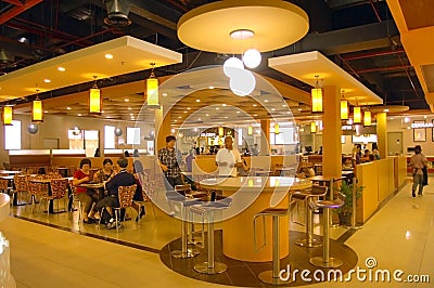 The food court at Johor Premium Outlet Editorial Stock Photo