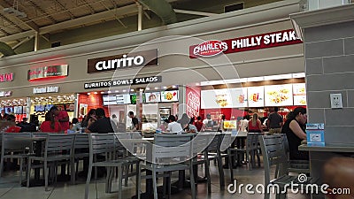 Food Court at Orlando Vineland Premium Outlets Shopping Mall Stock Food Court at Orlando Vineland Premium Outlets Shopping Mall Stock