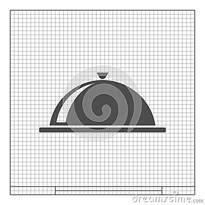 Food cover icon Cartoon Illustration