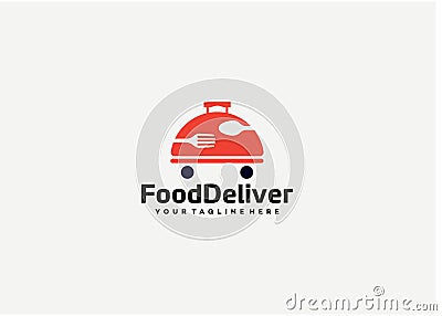 Food Deliver Logo Design Template Vector Illustration