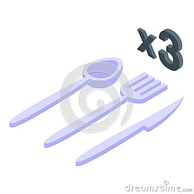 Food deliver tools icon isometric vector. Order delivery Stock Photo