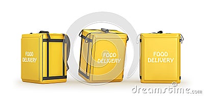 Food delivery bag on a white background. Cartoon Illustration