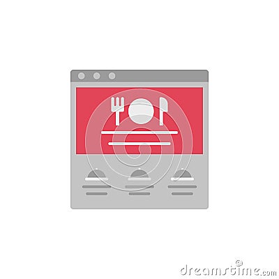 Food delivery, eat, food, restaurant, shop, website color icon Stock Photo