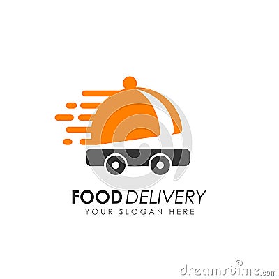 food delivery logo design Vector Illustration