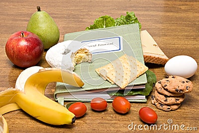 Food Diary Journal Stock Photo