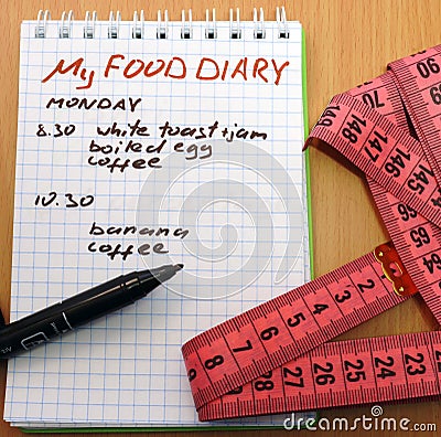 food diary Stock Photo